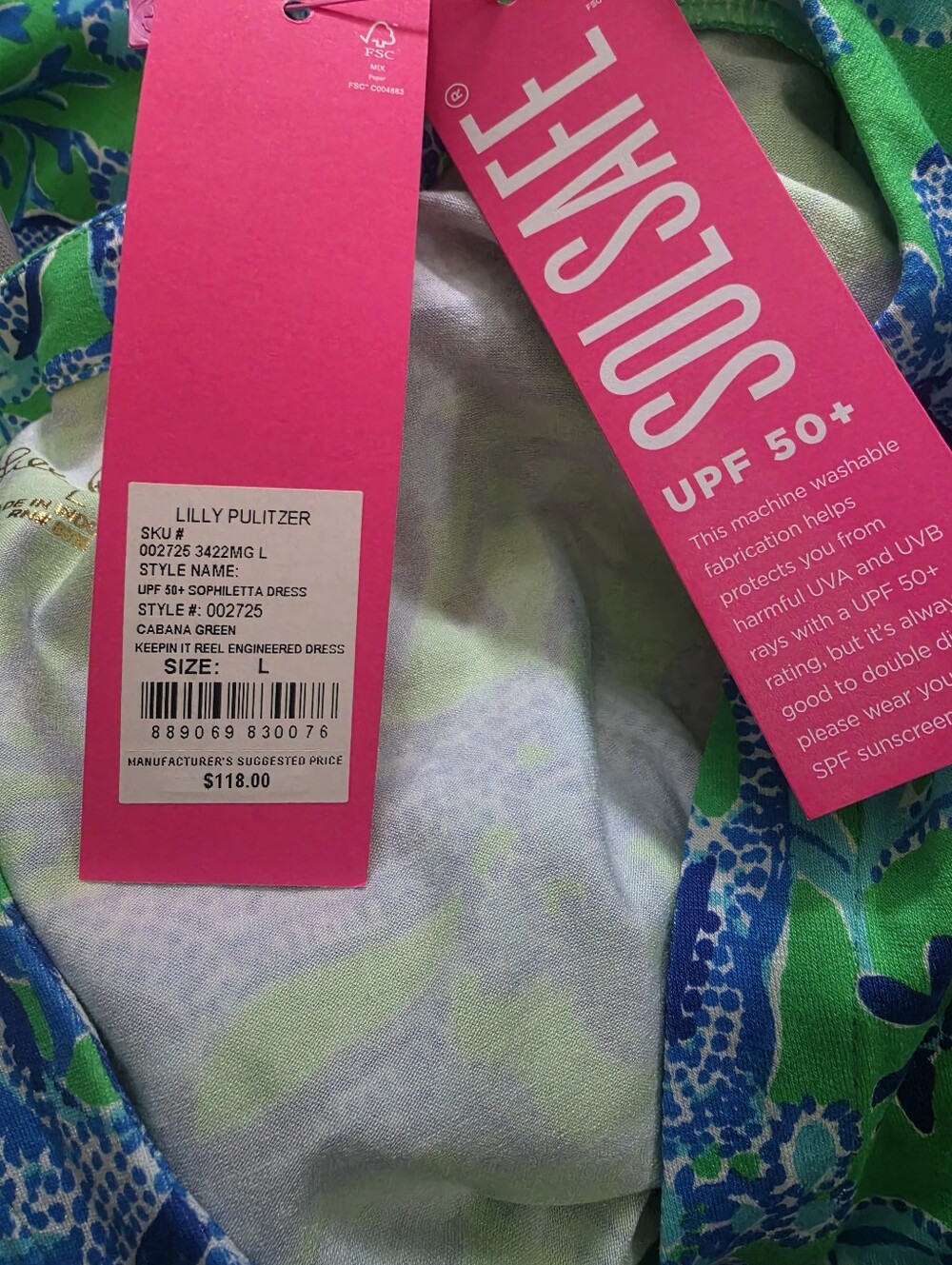 Lilly Pulitzer Sophiletta Dress NWT SIZE LARGE UPF 50+ - Picture 5 of 5